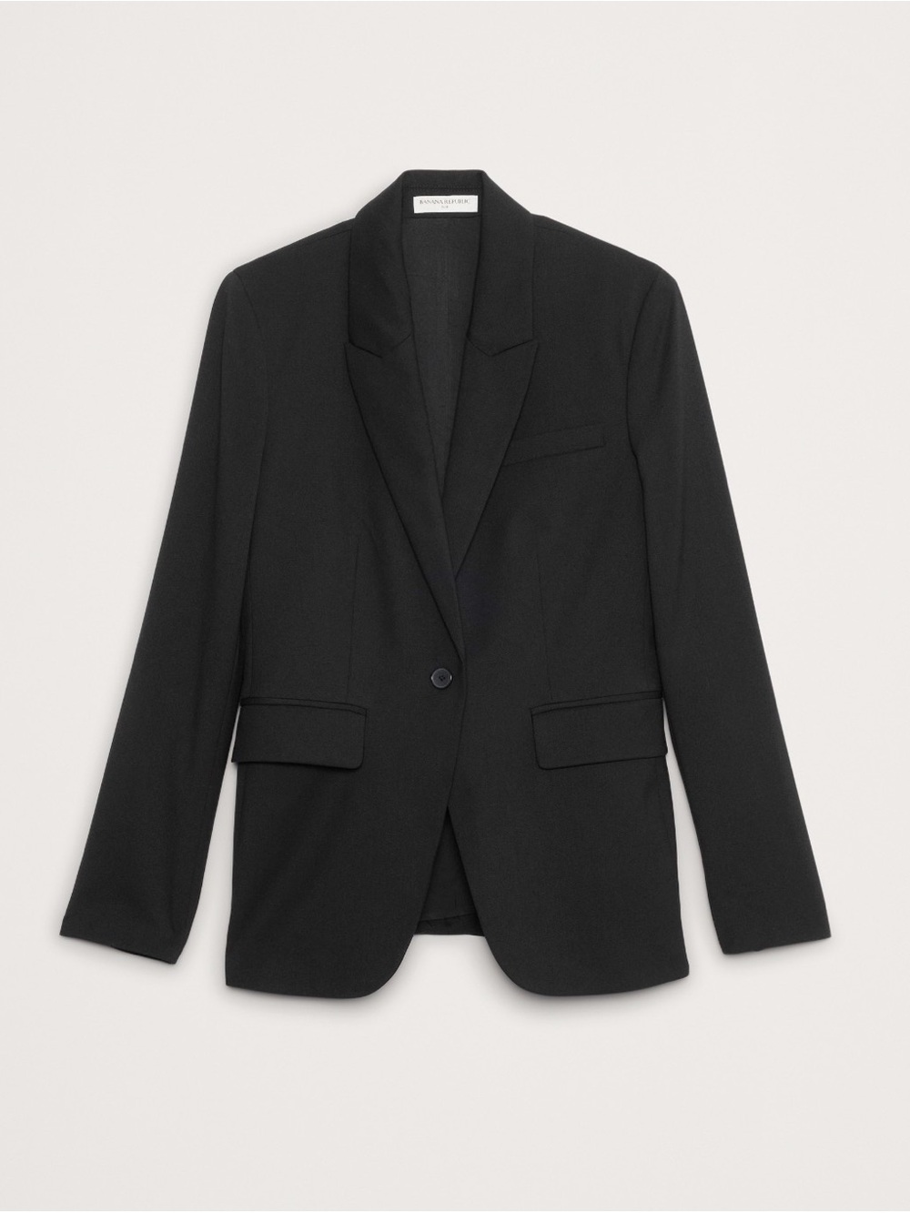 Banana Republic Slim Italian Lightweight Wool Blazer – Black, Size 12